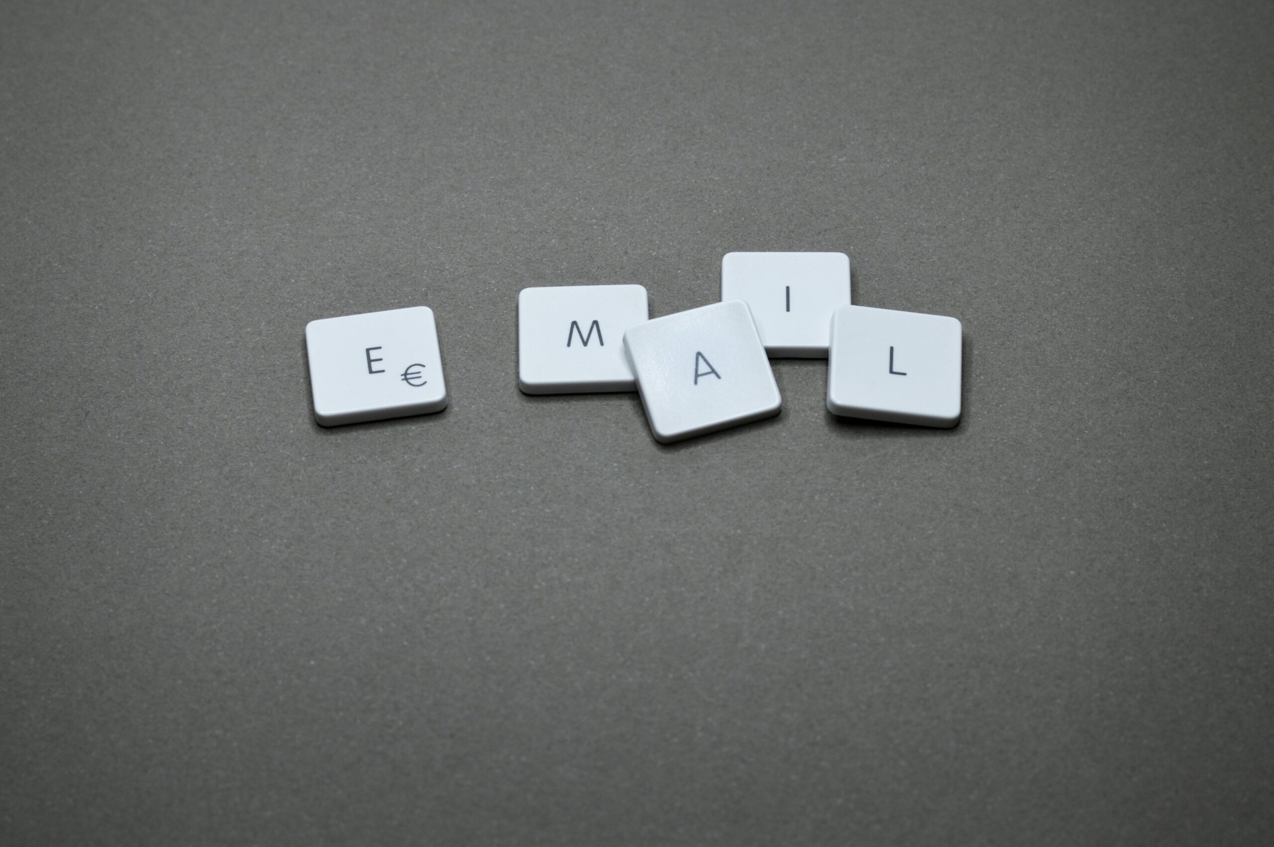 Email concept represented with keyboard letters