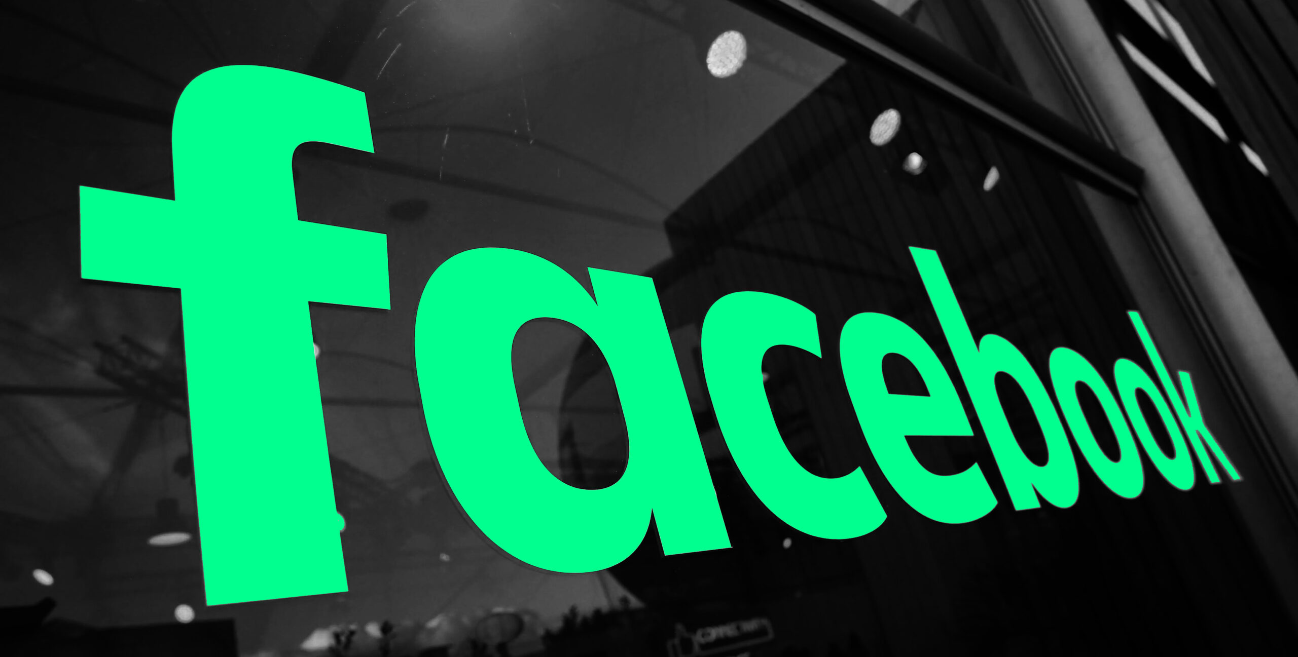 Facebook logo on storefront sign, Facebook marketing for real estate agents