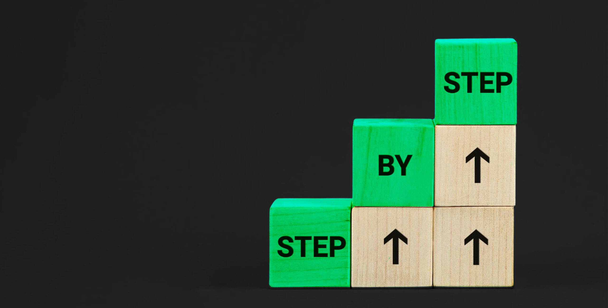 Blocks spelling Step By Step, real estate marketing framework