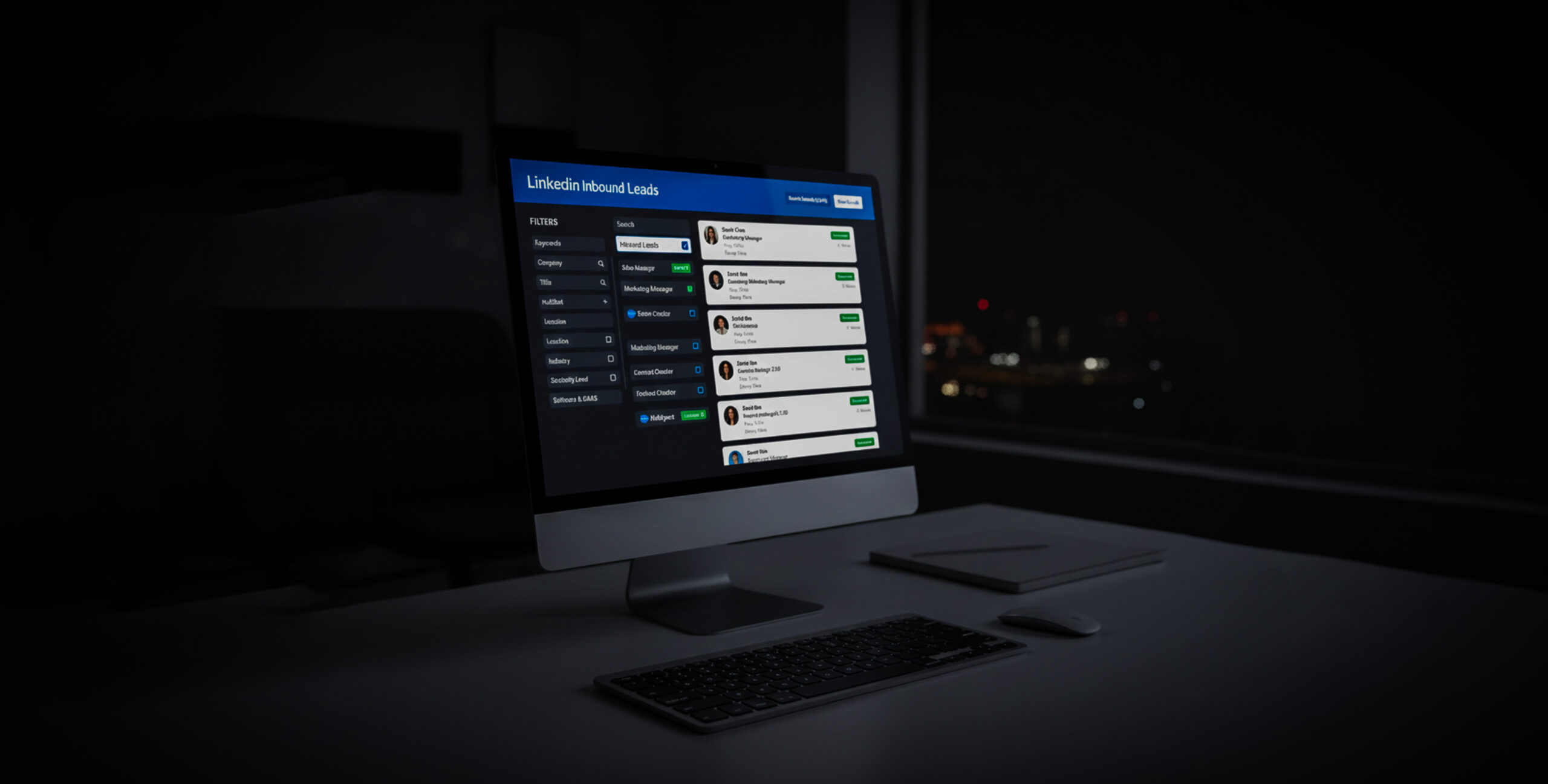 LinkedIn Inbound Leads dashboard, real estate lead generation