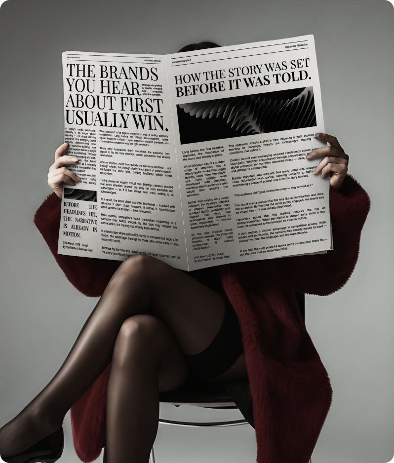 Newspaper headline The Brands You Hear About First, real estate PR
