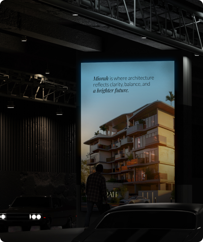 Miorah development billboard, OOH advertising for real estate