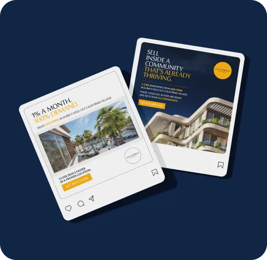 Real estate social media post mockups