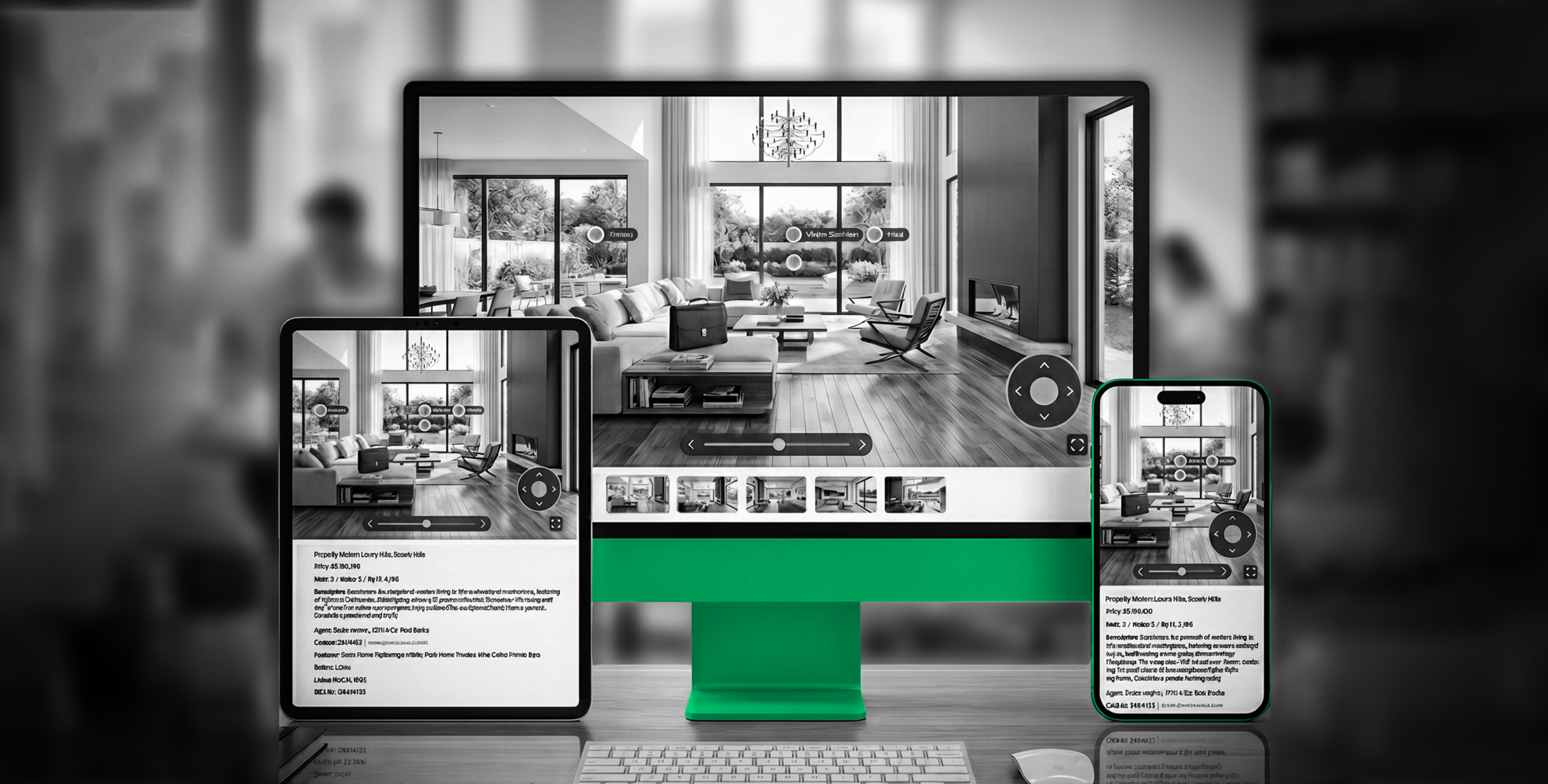 Multi-device 360-degree virtual tour, virtual tour technology for real estate