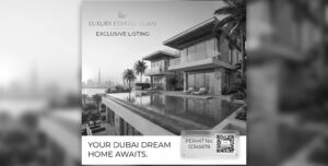 Trakheesi permit number on a Dubai real estate listing advert