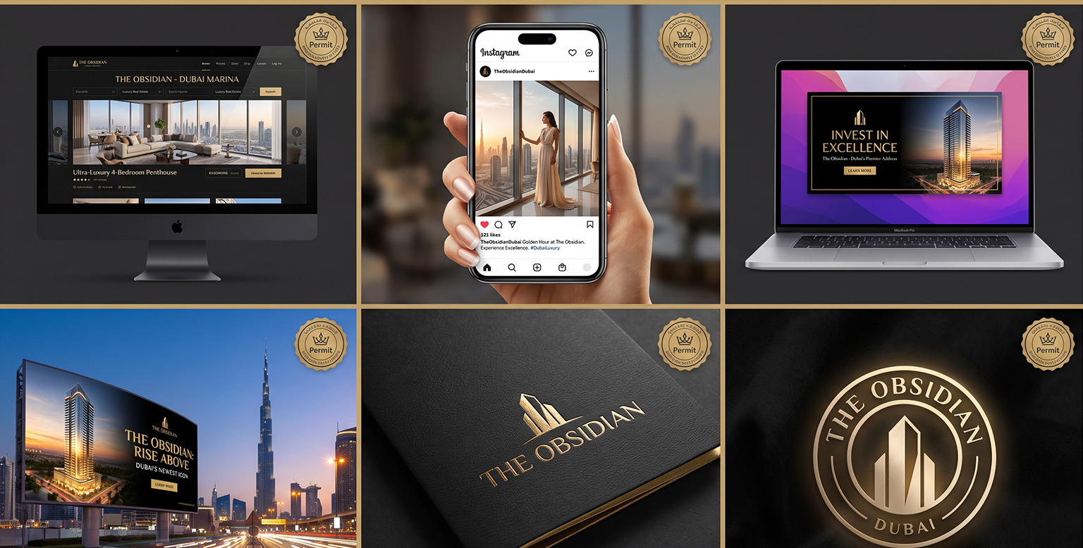 channels covered by RERA advertising rules for a Dubai developer campaign