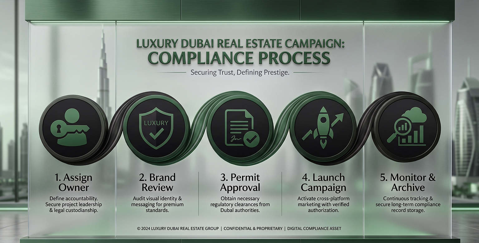 RERA compliance checklist steps for a Dubai developer property campaign